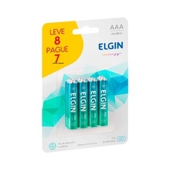 Pilha Elgin Alcalina LR03 AAA 8 Unidades