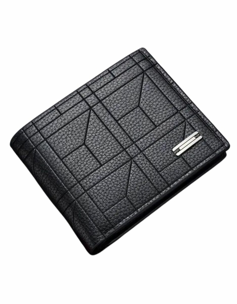 Carteira Masculina Slim Porta Cartão Texturizada Minimalista