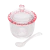 Açucareiro Coração de Cristal Vidro Lyor Rosa 9,5x12cm - comprar online