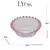 Bowl Raso de Cristal Coração Borda Rosa 11,5cm x 4,5cm - Lyor - comprar online