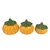 Trio Pote Abobora Cerâmica Cozinha Amarelo - comprar online