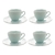 Conjunto 4 Xícaras de Café de Porcelana com Pires Butterfly 120ml -Bon Gourmet - Dani Home