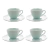 Conjunto 4 Xícaras de Café de Porcelana com Pires Butterfly 120ml -Bon Gourmet - Dani Home