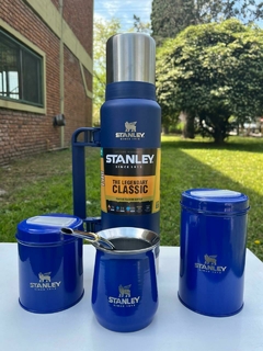 Combo Stanley - Termo, mate, yerbera y azucarera. (AZUL)