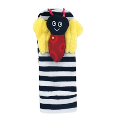 Meia e pulseira de pelúcia com chocalho - comprar online