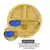 Prato Infantil de Bambu com Ventosa Azul Turminha Alves Baby - BABY CLOSET