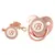 Imagem do 26 Letras Chupeta Bebê Silicone Clipe Rosa Ouro bling