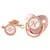 26 Letras Chupeta Bebê Silicone Clipe Rosa Ouro bling - loja online