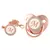 26 Letras Chupeta Bebê Silicone Clipe Rosa Ouro bling na internet