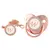 26 Letras Chupeta Bebê Silicone Clipe Rosa Ouro bling - BABY CLOSET