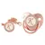 26 Letras Chupeta Bebê Silicone Clipe Rosa Ouro bling