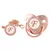 26 Letras Chupeta Bebê Silicone Clipe Rosa Ouro bling