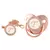 26 Letras Chupeta Bebê Silicone Clipe Rosa Ouro bling - BABY CLOSET