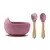 3PCS-Kit Talheres E Bowl Em Tigela Garfo Colher Silicone na internet
