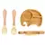 3 Peças Kit Introdução Alimentar Bambu Placa De Sucção na internet