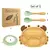 Kit 03 Peças Bandeja de Jantar de Bambu , Bebê Caranguejo com Ventosa