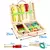 Kit Caixa Maleta Madeira Infantil Com Ferramentas Montessori
