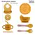 06 Pçs - Kit Alimentação De Bebê Silicone Atóxico Livre Bpa Introdução Al - comprar online