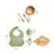 Kit Introdução Alimentar Placa de jantar de madeira de bambu, 7 Pçs - BABY CLOSET