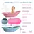 Banheira De Bebê Portátil 25L Rosa + Saboneteira Brinde na internet