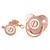 26 Letras Chupeta Bebê Silicone Clipe Rosa Ouro bling - loja online