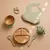 Kit Introdução Alimentar Placa de jantar de madeira de bambu, 7 Pçs - BABY CLOSET