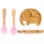 3 Peças Kit Introdução Alimentar Bambu Placa De Sucção - comprar online