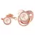 26 Letras Chupeta Bebê Silicone Clipe Rosa Ouro bling - BABY CLOSET