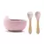 3PCS-Kit Talheres E Bowl Em Tigela Garfo Colher Silicone - loja online
