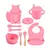 Kit Introdução Alimentar de silicone e madeira de bambu, 8 Pçs - comprar online