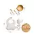 Kit Introdução Alimentar Placa de jantar de madeira de bambu, 7 Pçs