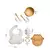 Kit Introdução Alimentar Placa de jantar de madeira de bambu, 7 Pçs - BABY CLOSET