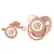 Imagem do 26 Letras Chupeta Bebê Silicone Clipe Rosa Ouro bling