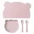 4Pçs-Conjunto de Pratos para Bebês em Silicone, Impermeável, Sucção, Urso - loja online