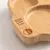 1 | 2 Pçs Conjunto De Alimentação Placa De Bambu Para Bebês Colher, Garfo Silicone - BABY CLOSET