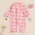Pijama Romper Longo Baby Girl Bow/Morango, Botão, Lapela, 0-18 m - comprar online