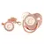 26 Letras Chupeta Bebê Silicone Clipe Rosa Ouro bling - BABY CLOSET