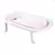 Banheira Infantil De Silicone Para Bebe Retrátil e Dobrável Pimpolho Cor Rosa