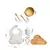 Kit Introdução Alimentar Placa de jantar de madeira de bambu, 7 Pçs