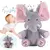Brinquedo de Pelúcia Elefante Música Esconde-esconde Orelhas Rosa