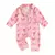Pijama Romper Longo Baby Girl Bow/Morango, Botão, Lapela, 0-18 m na internet