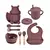 Kit Introdução Alimentar de silicone e madeira de bambu, 8 Pçs - comprar online