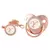 26 Letras Chupeta Bebê Silicone Clipe Rosa Ouro bling
