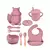 Kit Introdução Alimentar de silicone e madeira de bambu, 8 Pçs - BABY CLOSET