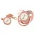 26 Letras Chupeta Bebê Silicone Clipe Rosa Ouro bling