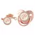 26 Letras Chupeta Bebê Silicone Clipe Rosa Ouro bling