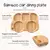 1 | 2 Pçs Conjunto De Alimentação Placa De Bambu Para Bebês Colher, Garfo Silicone - loja online