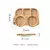 1 | 2 Pçs Conjunto De Alimentação Placa De Bambu Para Bebês Colher, Garfo Silicone