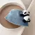 Chapéu Jeans lavado Denim Panda para crianças | 6m-4a na internet