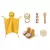 7 Pçs-Kit De Brinquedos De Banho De Madeira E Crochê, Naninha E Outros - loja online